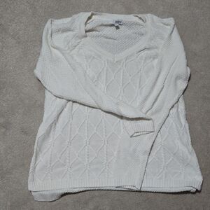 Sonoma Women's Cream V-Neck Sweater